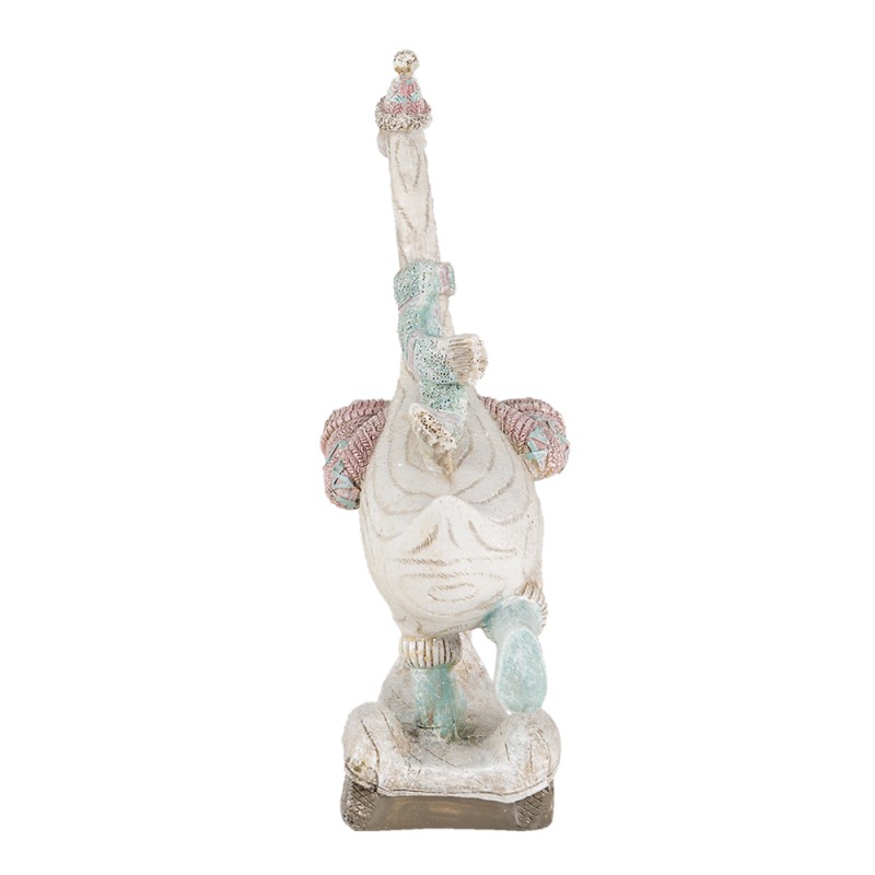 Clayre & Eef Figurine Goose 14x6x19 cm White Blue Polyresin