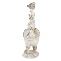 Clayre & Eef Figurine Oie 10x5x18 cm Blanc Polyrésine