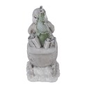 Clayre & Eef Figurine Père Noël 10x6x13 cm Gris Polyrésine