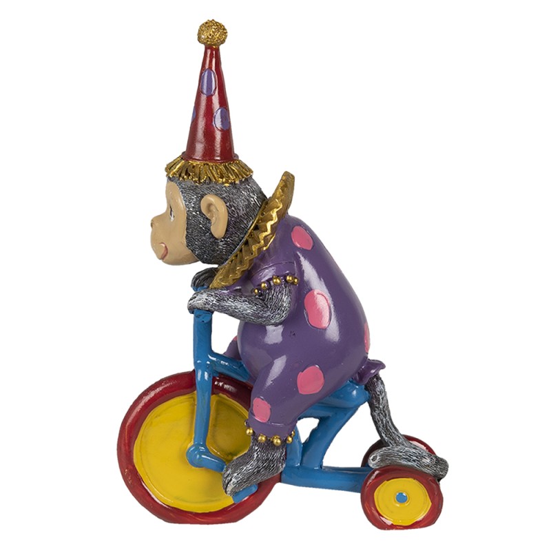 Clayre & Eef Figur Affe 18x11x20 cm Violett Polyresin