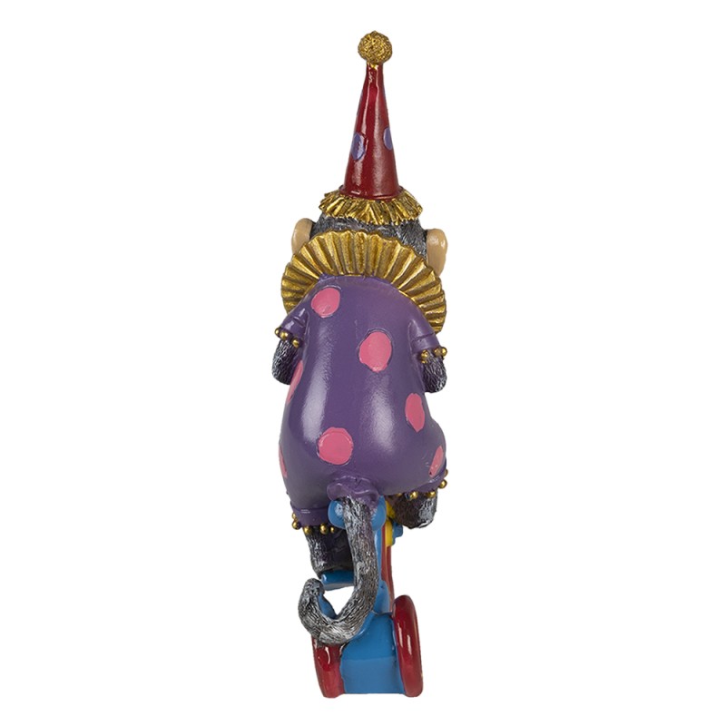 Clayre & Eef Figur Affe 18x11x20 cm Violett Polyresin