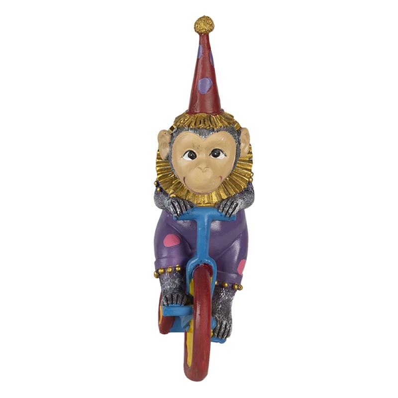 Clayre & Eef Figur Affe 18x11x20 cm Violett Polyresin