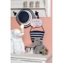 Clayre & Eef Statuetta Elefante 13x6x11 cm Rosso Grigio Poliresina