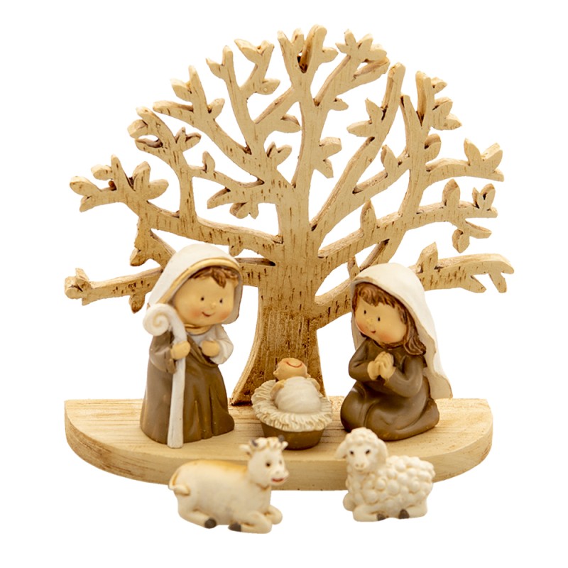 Clayre & Eef Figurine Jésus 11x5x10 cm Marron Polyrésine