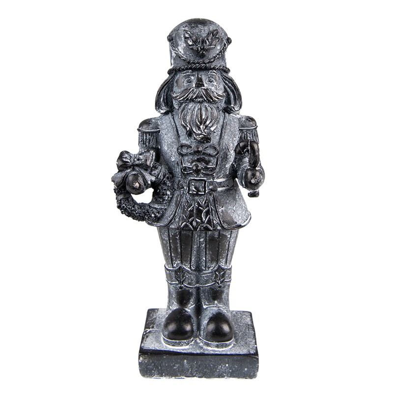 Clayre & Eef Figur Nussknacker 21 cm Grau Polyresin