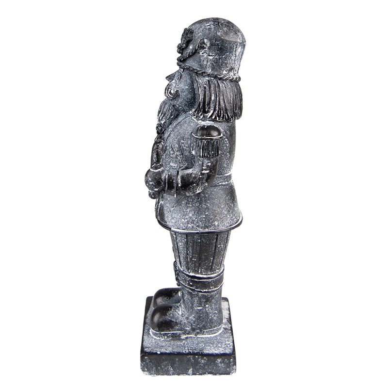 Clayre & Eef Figur Nussknacker 21 cm Grau Polyresin
