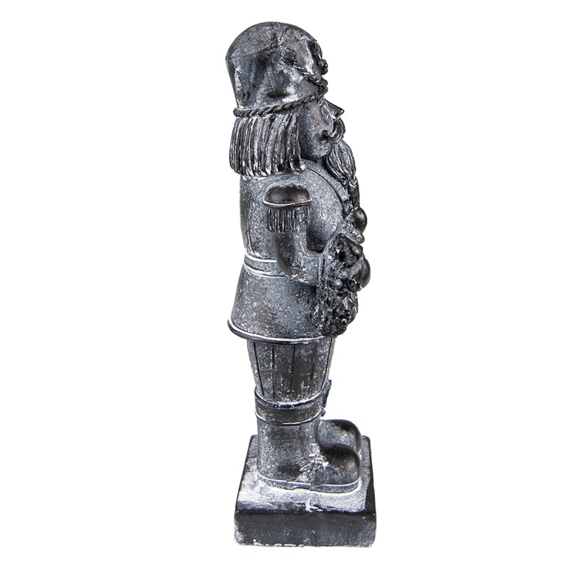Clayre & Eef Figur Nussknacker 21 cm Grau Polyresin