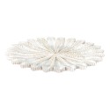 Clayre & Eef Decorative Bowl Ø 20x1 cm White Gold colored Plastic Round Branches