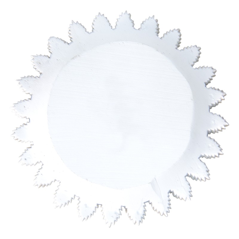 Clayre & Eef Decorative Bowl Ø 20x1 cm White Gold colored Plastic Round Branches