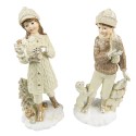 Clayre & Eef Figur 2-er Set Kinder 22 cm Beige Polyresin