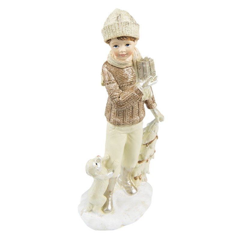 Clayre & Eef Figur 2-er Set Kinder 22 cm Beige Polyresin