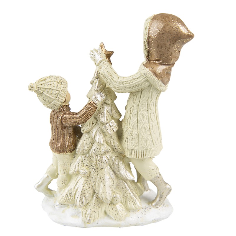 Clayre & Eef Figurine Enfants 14 cm Beige Polyrésine