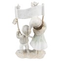 Clayre & Eef Statuetta Bambini 23 cm Beige Poliresina Happy Christmas