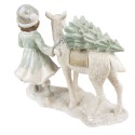 Clayre & Eef Beeld Kind 18 cm Wit Polyresin