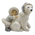 Clayre & Eef Beeld Kind 11 cm Wit Polyresin