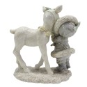 Clayre & Eef Statuetta Bambino 13 cm Bianco Poliresina