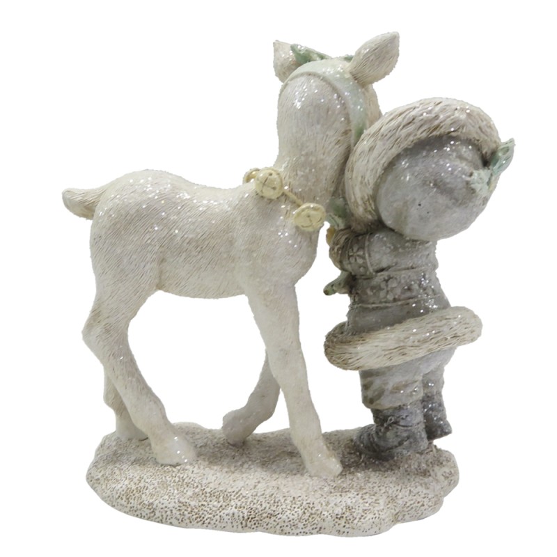 Clayre & Eef Statuetta Bambino 13 cm Bianco Poliresina