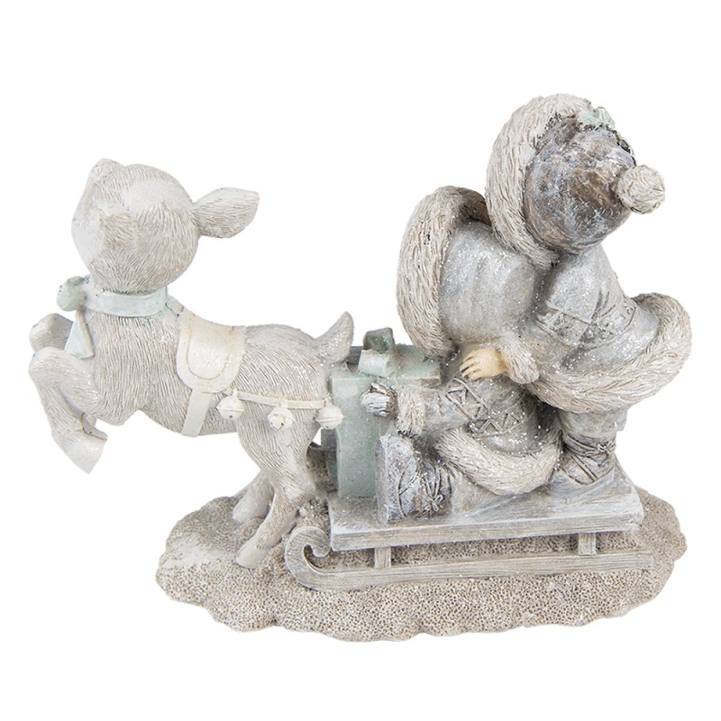 Clayre & Eef Statuetta Bambini 12 cm Grigio Poliresina
