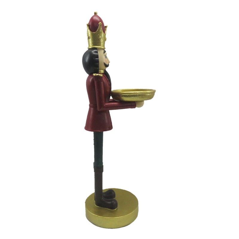 Clayre & Eef Figur Nussknacker 40 cm Rot Schwarz Polyresin
