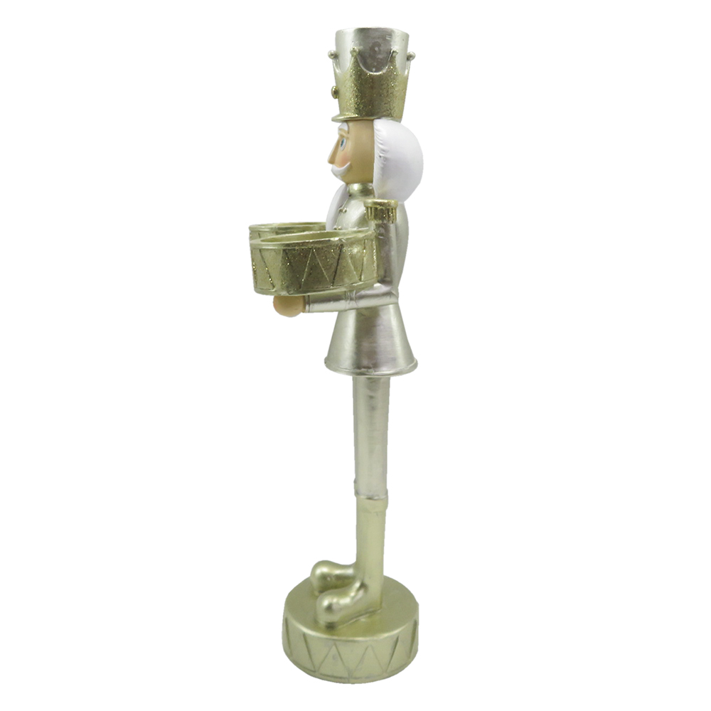 Theelichthouder Notenkraker 28 Cm Goudkleurig Kunststof-image