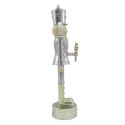 Clayre & Eef Beeld Notenkraker 24 cm Zilverkleurig Wit Polyresin