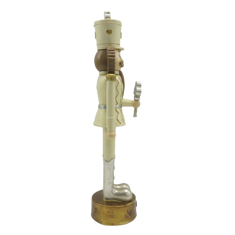 Clayre & Eef Statuetta Schiaccianoci 24 cm Beige Marrone  Poliresina