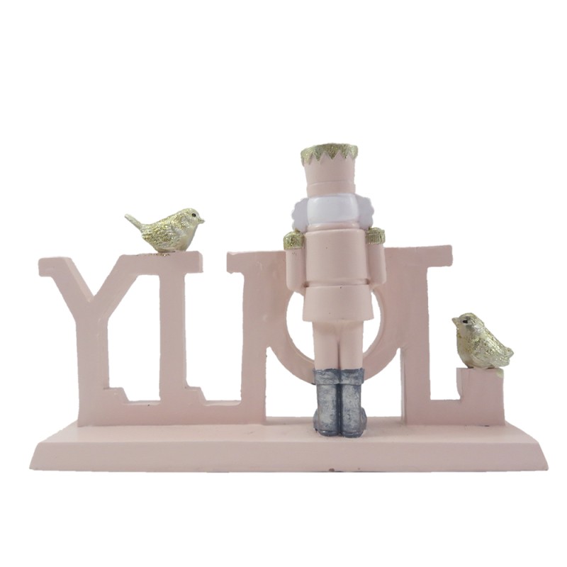 Clayre & Eef Statuetta Schiaccianoci 18 cm Rosa Poliresina Jolly