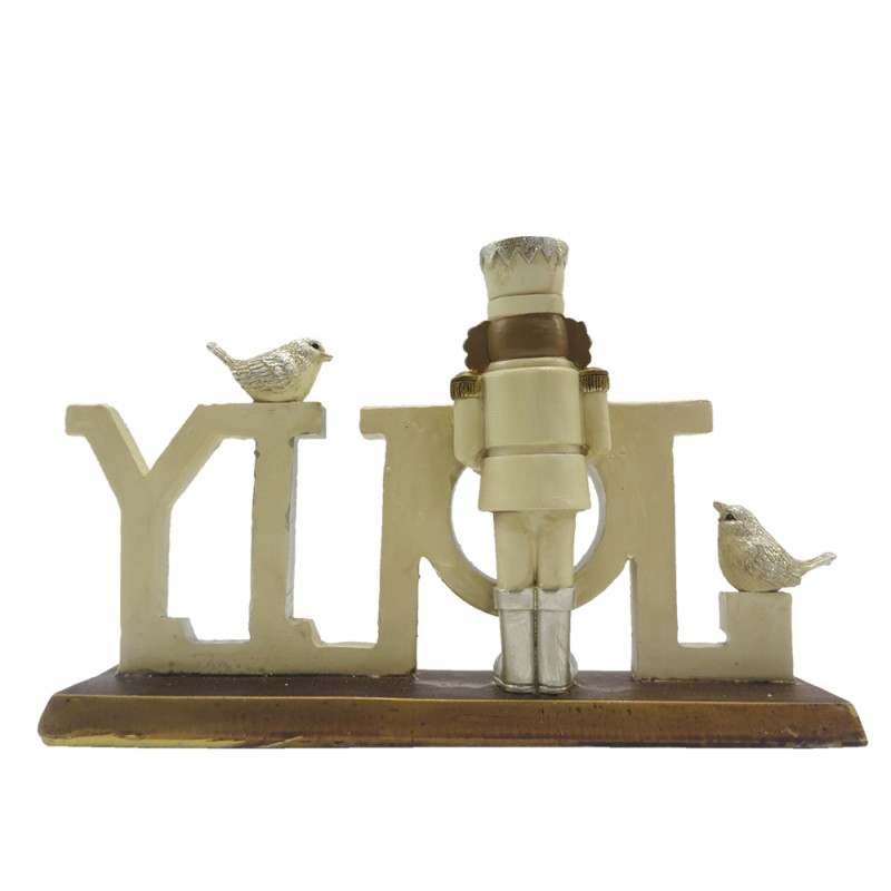 Clayre & Eef Figur Nussknacker 18 cm Beige Polyresin