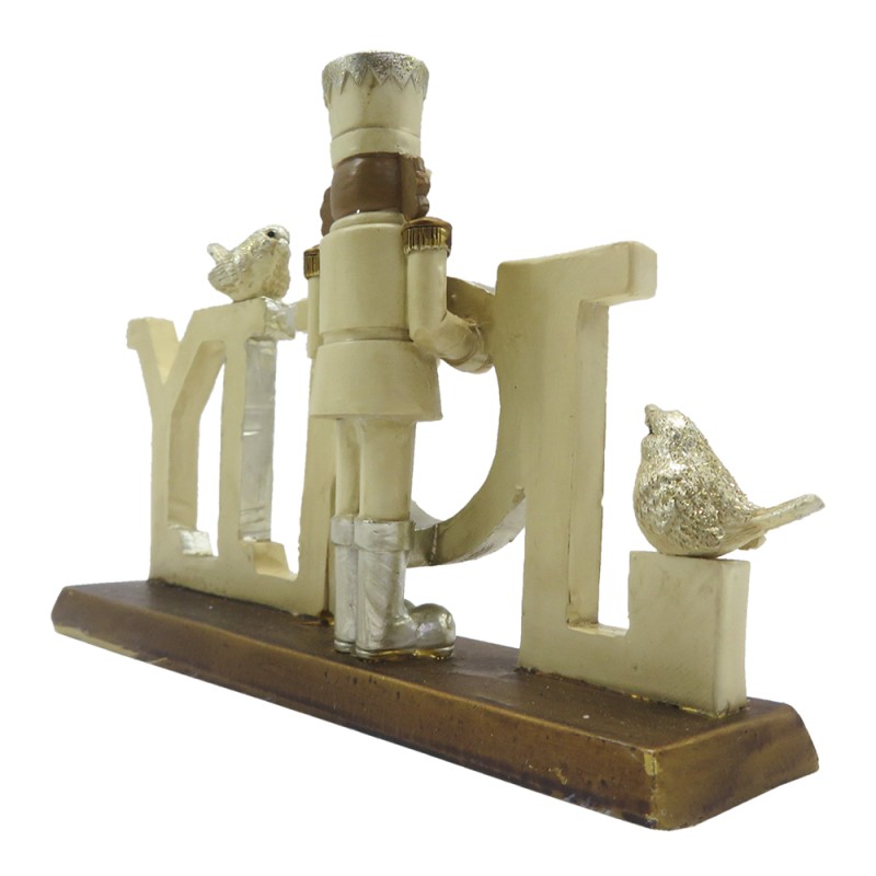 Clayre & Eef Figur Nussknacker 18 cm Beige Polyresin