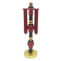 Clayre & Eef Figur Nussknacker 30 cm Rot Goldfarbig Polyresin Merry Christmas