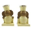 Clayre & Eef Hook Christmas Stocking Set of 2 Nutcracker 12 cm Beige Brown Plastic