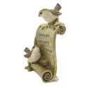 Clayre & Eef Figurine Bird 15 cm Gold colored Brown Polyresin Merry Christmas