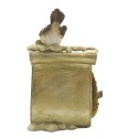 Clayre & Eef Figurine Bird 15 cm Gold colored Brown Polyresin Merry Christmas