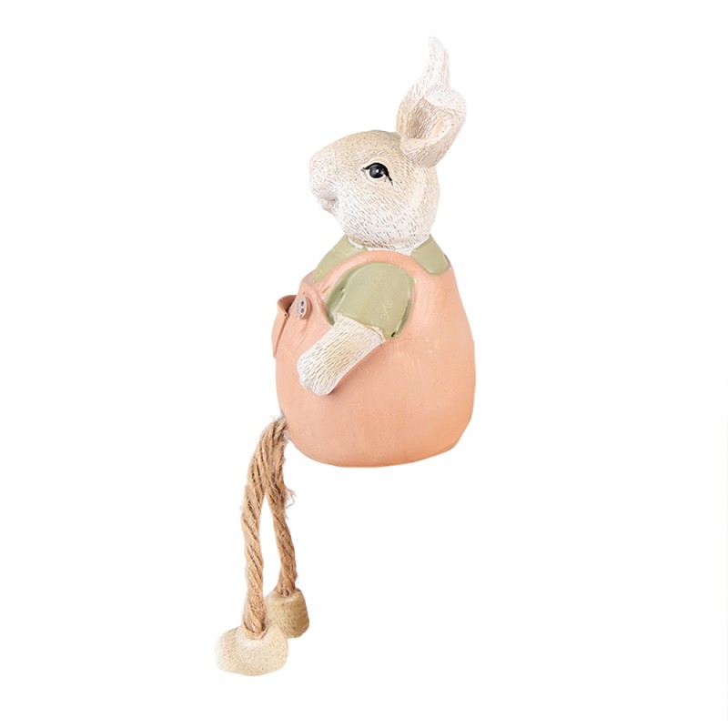Clayre & Eef Statuetta Coniglio 6x6x16 cm Rosa Poliresina