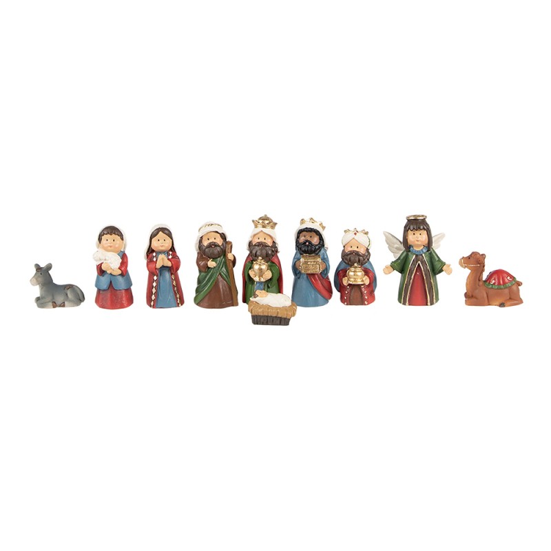 Clayre & Eef Decorazione di Natalizie 9 cm (set van 11) Rosso Poliresina