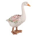 Clayre & Eef Beeld Gans 45 cm Wit Roze Polyresin