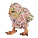 Clayre & Eef Figurine décorative Poussin 14 cm Rose Jaune Polyrésine