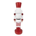 Clayre & Eef Figure de Noël Casse-noisette 37 cm Rouge Blanc Polyrésine