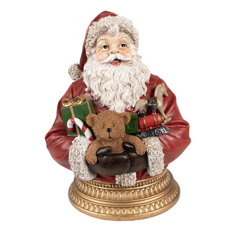 Clayre & Eef Christmas Decoration Figurine Santa Claus 29 cm Red Polyresin