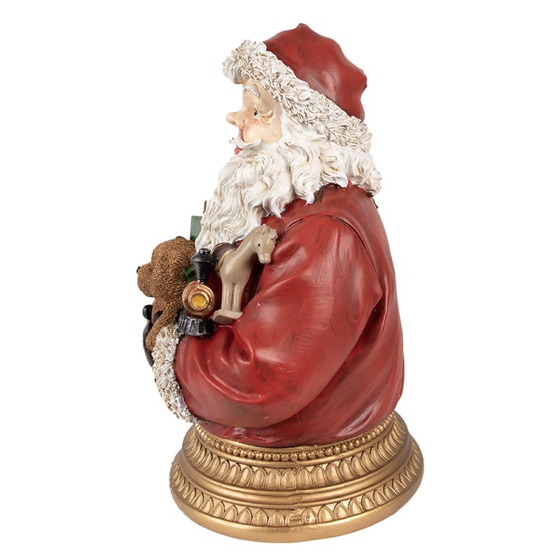 Clayre & Eef Christmas Decoration Figurine Santa Claus 29 cm Red Polyresin