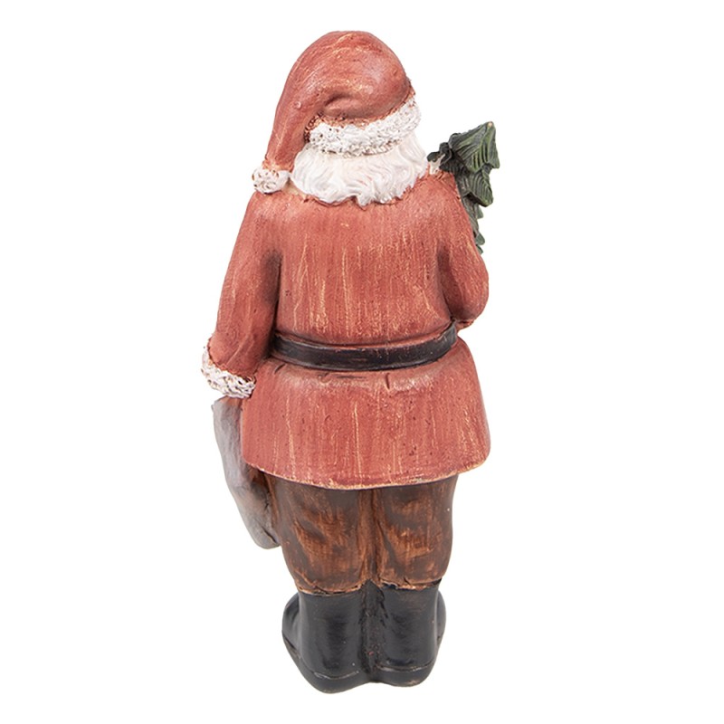 Clayre & Eef Figurine Père Noël 40 cm Rouge Polyrésine