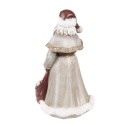 Clayre & Eef Figurine Père Noël 31 cm Gris Polyrésine