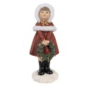Clayre & Eef Figurine Enfant 13 cm Rouge Polyrésine