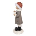 Clayre & Eef Beeld Kind 14 cm Grijs Polyresin