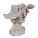 Clayre & Eef Indoor Planter Bust 27x23x26 cm Grey Polyresin