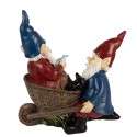 Clayre & Eef Statuetta decorativa Gnomo 23 cm Blu Rosso  Poliresina