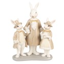 Clayre & Eef Statuetta Coniglio 21 cm Bianco Marrone  Poliresina