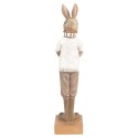 Clayre & Eef Statuetta Coniglio 28 cm Marrone Beige Poliresina
