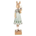 Clayre & Eef Statuetta Coniglio 28 cm Marrone Verde  Poliresina