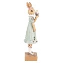 Clayre & Eef Statuetta Coniglio 28 cm Marrone Verde  Poliresina